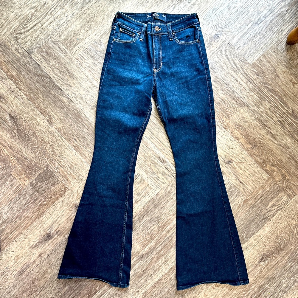 Women's Flared Blue Jeans Hollister